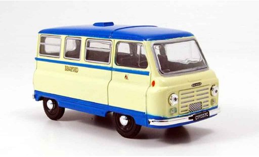 Morris J2 Minibus 1/43 Oxford Bus beige azul Bradford coche miniatura