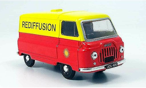 Morris J2 Van 1/43 Oxford furgoneta naranja amarillo Rediffusion coche miniatura