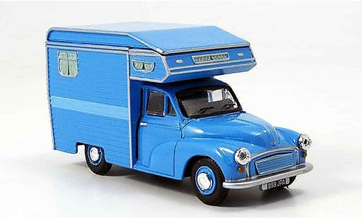 Morris Minor Van 1/43 Oxford Camper azul Wohnmobil coche miniatura