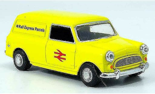 Austin Mini Van utilitaire 1/43 Oxford amarillo Rail Express Parcels coche miniatura