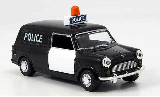 Austin Mini Van police 1/43 Oxford negro blanco West Riding coche miniatura