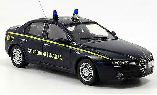Alfa Romeo 159 polizia 1/43 M4 guardia di finanza b quality 2005 coche miniatura