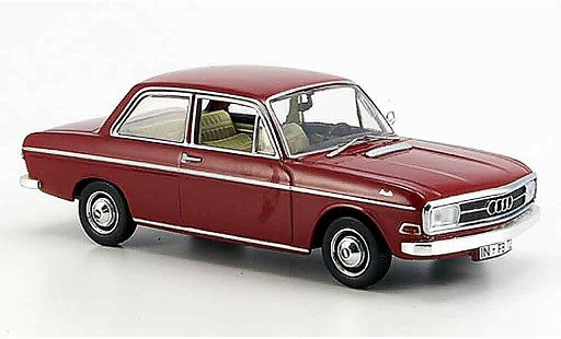 Audi 72 berline 1/43 Norev rojo 2 Turer 1965 coche miniatura