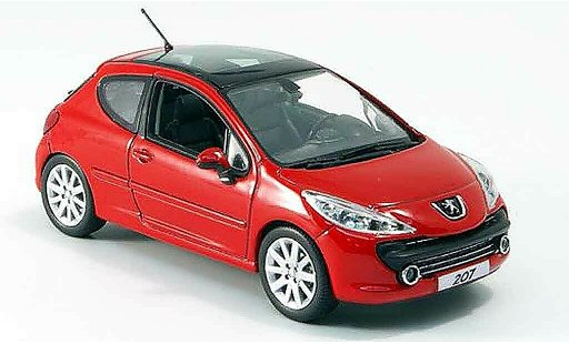 Peugeot 207 Feline 1/43 Norev rojo 3 portes 2006 coche miniatura