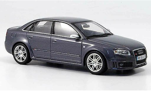 Audi RS4 berline 1/43 Minichamps gris Limusina 2006 coche miniatura