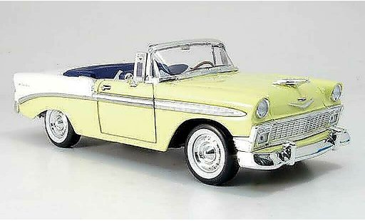 Chevrolet Bel Air Coupe 1/18 Yat Ming 1956 amarillo/blanco coche miniatura