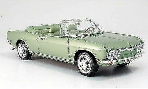 Chevrolet Corvair Convertible 1/18 Yat Ming monza verde 1969 coche miniatura