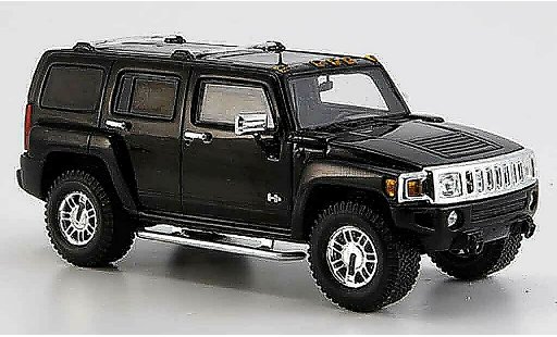 Hummer H3 Base 1/43 Spark negro 2006 coche miniatura