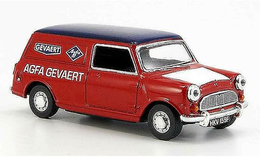 Austin Mini Van utilitaire 1/43 Oxford rojo azul Agfa Gevaert coche miniatura