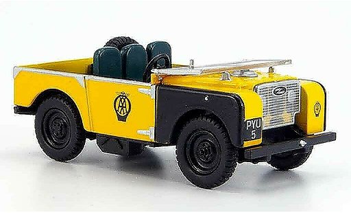 Land Rover 80 Base 1/43 Oxford amarillo negro AA coche miniatura