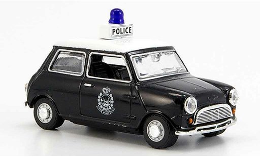Austin Mini police 1/43 Oxford negro blanco Hong Kong coche miniatura