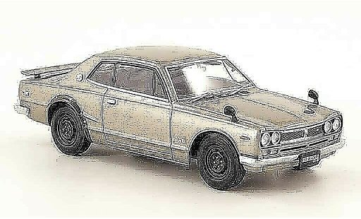 Nissan Skyline 2000 1/43 Ebbro 2000GT R (KPGC10) gris metallisee 2 Turer 1971 coche miniatura
