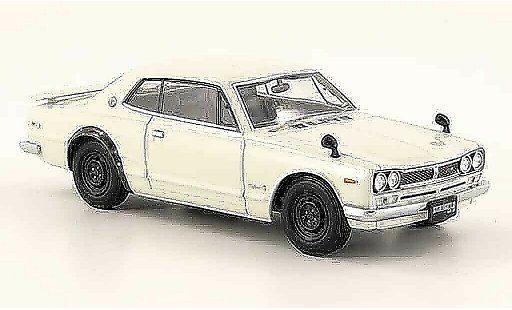 Nissan Skyline 2000 1/43 Ebbro GT R HT (KPGC10) blanco 2 Turer 1971 coche miniatura