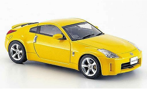 Nissan 350Z Base 1/43 Ebbro Fairlady amarillo Facelift 2007 coche miniatura
