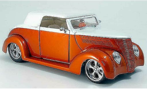 Ford Hot Rod 1937 1/18 Yat Ming convertible naranja-met./blanco cerrado coche miniatura