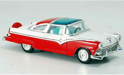 Ford Crown Victoria 1/43 Yat Ming rojo blanco 1955 coche miniatura