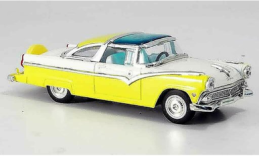 Ford Crown Victoria 1/43 Yat Ming amarillo blanco 1955 coche miniatura