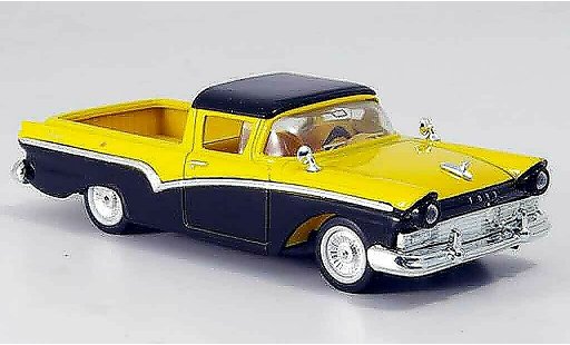 Ford Ranchero Berline 1/43 Yat Ming negro amarillo 1957 coche miniatura