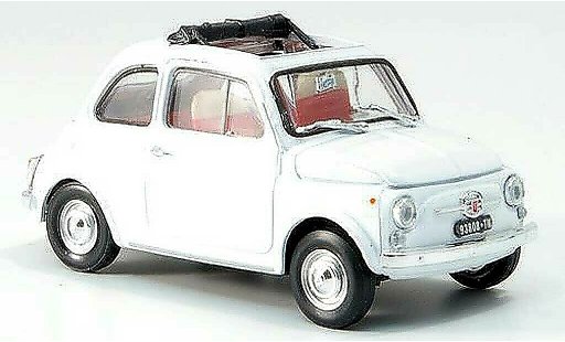 Fiat 500 F 1/43 Brumm blanco geoffnetes techo plegable 1965 coche miniatura
