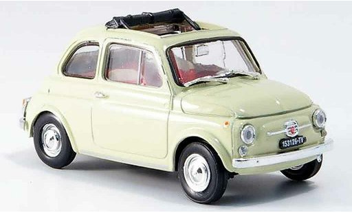 Fiat 500 F 1/43 Brumm creme geoffnetes techo plegable 1965 coche miniatura