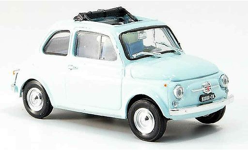 Fiat 500 F 1/43 Brumm azul geoffnetes techo plegable 1965 coche miniatura