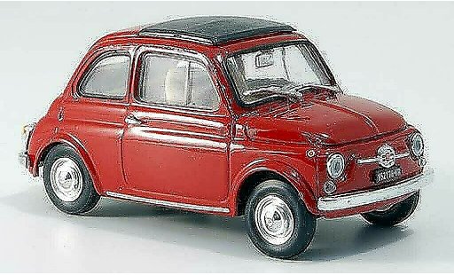 Fiat 500 F 1/43 Brumm rojo cerradoes techo plegable 1965 coche miniatura