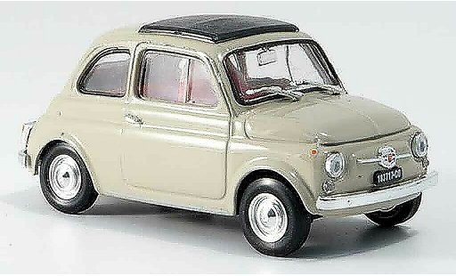Fiat 500 F 1/43 Brumm sandbeige avec capote techo plegable 1965 coche miniatura