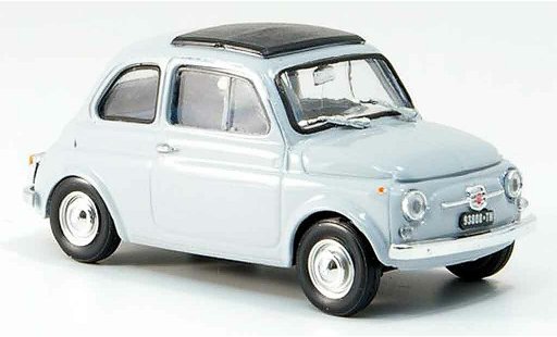 Fiat 500 F 1/43 Brumm gris avec capote techo plegable 1965 coche miniatura