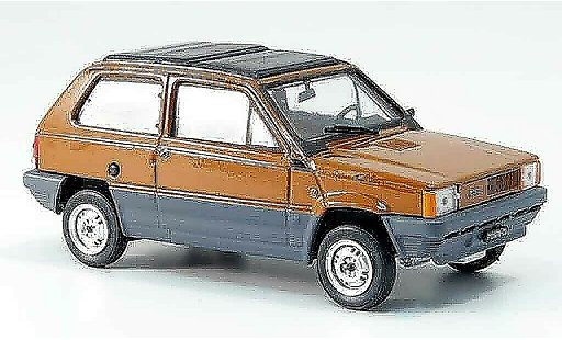 Fiat Panda 45 1/43 Brumm marron avec capote Doppeltecho plegable 1981 coche miniatura