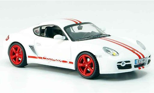 Porsche 718 S 1/43 Schuco blanco rojo coche miniatura