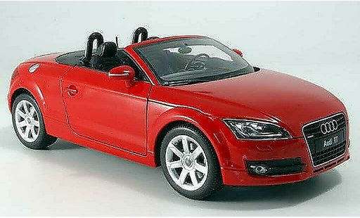 Audi TT roadster 1/18 Welly rojo sans capote coche miniatura