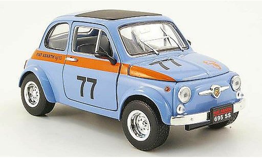 Fiat 500 Abarth 1/18 Mondo Motors 695ss azul no.77 coche miniatura