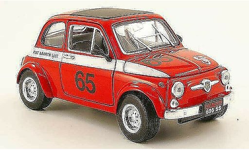 Fiat 500 Abarth 1/18 Mondo Motors 695ss rojo no.65 coche miniatura