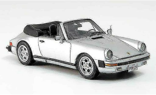 Porsche 911 Cabriolet 1/43 Neo Carrera Descapotable gris metallisee US Version 1985 coche miniatura