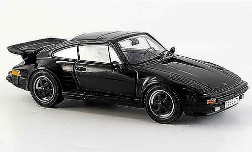 Porsche 911 Turbo 1/43 Neo SE Flatnose negro 1987 coche miniatura