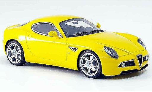 Alfa Romeo 8C competizione 1/43 Look Smart amarillo ausstellung frankfurt 2007 coche miniatura