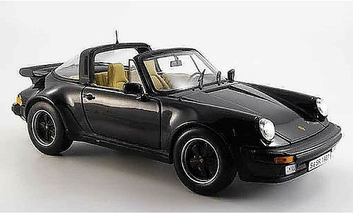 Porsche 911 Turbo 1/18 Norev 3.3 targa negro 1987 coche miniatura