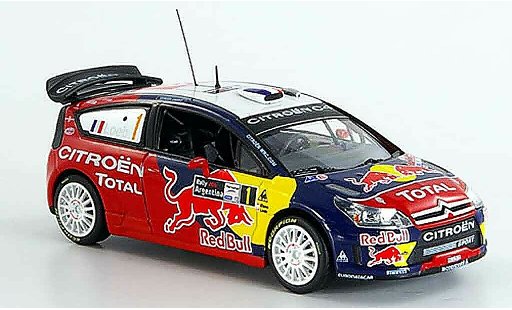 Citroen C4 WRC 2008 1/43 Norev red bull argentine coche miniatura