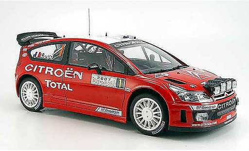 Citroen C4 WRC 1/18 Autoart no.1 loeb/elena ganador monte carlo 2007 coche miniatura