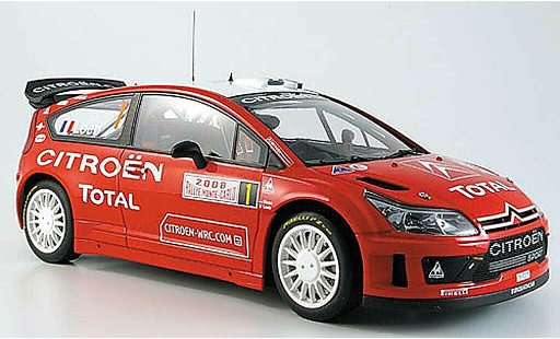 Citroen C4 WRC 1/18 Autoart loeb/ elena noo.1 rallye monte carlo 2008 coche miniatura