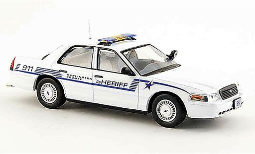 Ford Crown Police Interceptor 1/43 IXO policeDarlington County Sheriff coche miniatura