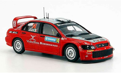 Mitsubishi Lancer Evolution IX 1/43 IXO WRC No. 14 Rally Suecia 2006 coche miniatura