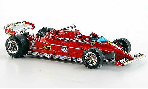 Ferrari 126 C 1/43 Brumm No.2 G Villeneuve Turbo Test GP Imola coche miniatura