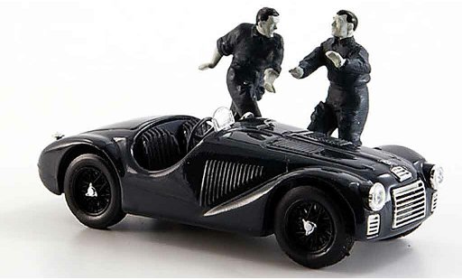 Ferrari 125 F1 1/43 Brumm zwei figuren negro & white view 1947 coche miniatura