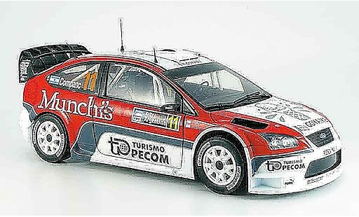Ford Focus RS WRC 1/18 Sun Star argent perzex/ companc coche miniatura