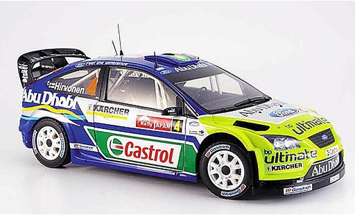 Ford Focus RS WRC 1/18 Sun Star hirvonen ganador japan coche miniatura