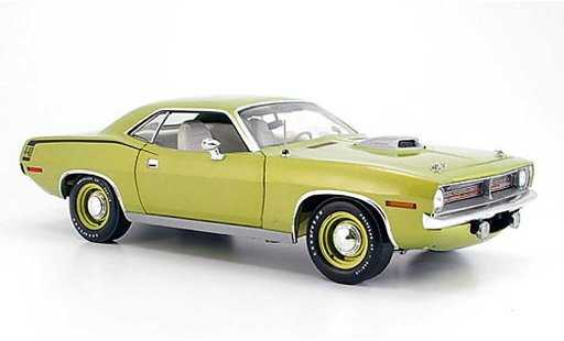 Plymouth Cuda 1970 1/18 Highway 61 verde coche miniatura