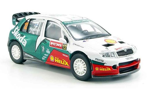 Skoda Fabia WRC 1/43 Abrex evo ii hirvonen rallye japan 2005 coche miniatura