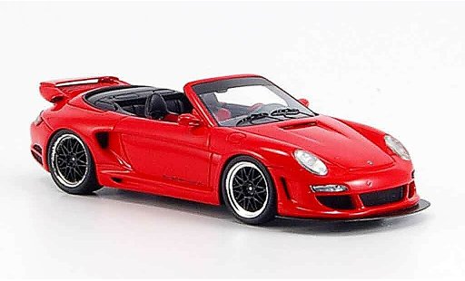 Gemballa GTR 500 1/43 Spark Avalanche rojo capota geoffnet coche miniatura