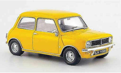 Austin Mini berline 1/43 Spark amarillo 1969 coche miniatura
